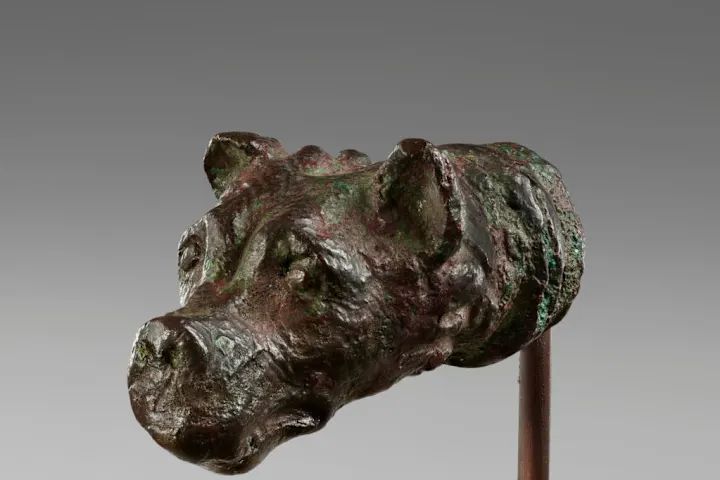 Pequena escultura da cabeça de Molossus, por volta dos séculos I e II dC.