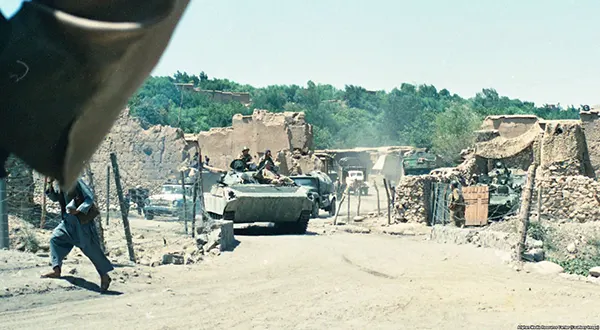 Uma base de campo soviética.